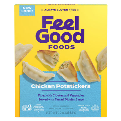 Feel Good Foods, Gluten Free Chicken Potstickers 10oz (Frozen)