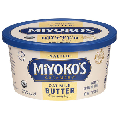 Miyoko's Creamery, Spreadable Cultured Vegan Oat Milk Butter 12 oz (Chill)