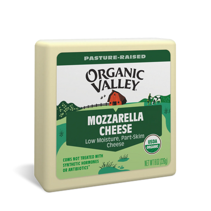 Organic Valley, Low Moisture Mozzarella Part Skim Cheese 8 oz (Chill)