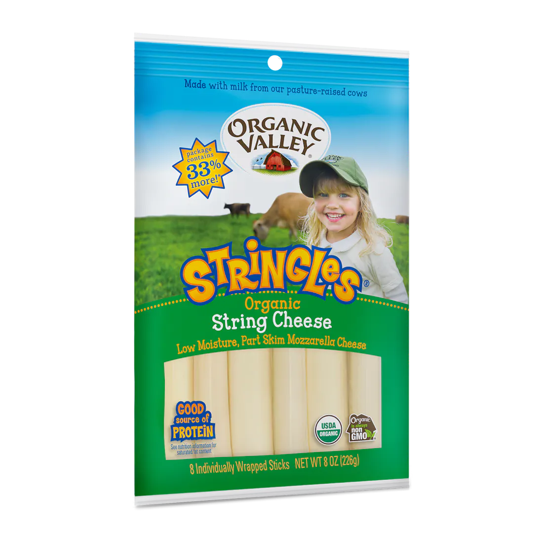 Organic Valley, Mozzarella Stringles 8oz (Chill)