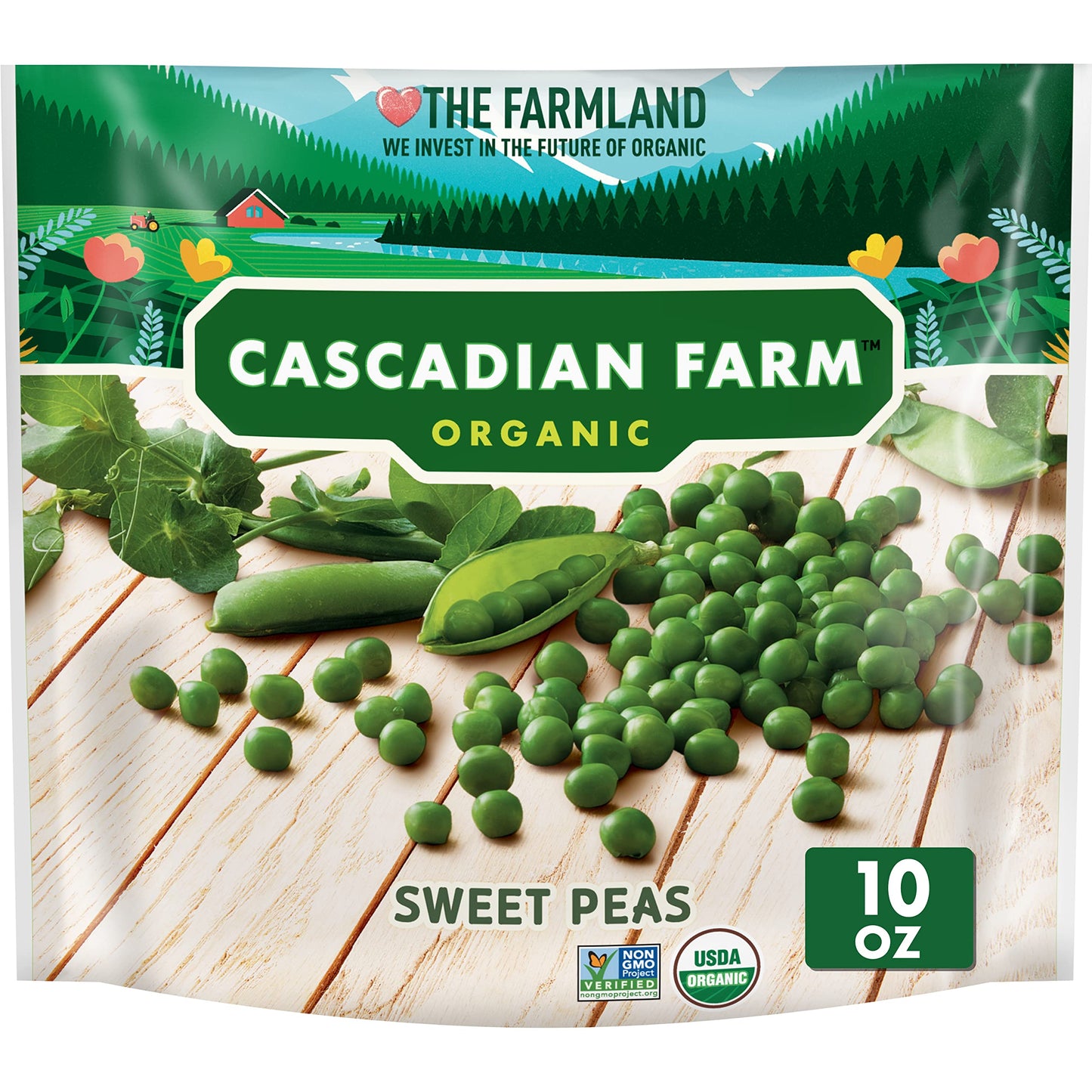 Cascadian Farm Organic, Sweet Peas 10oz (Frozen)