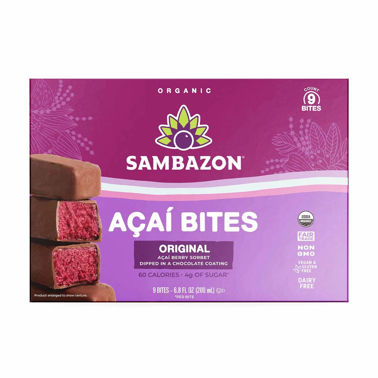 Sambazon, Chocolate Superfruit Acai Bites 7.6 oz (Frozen)