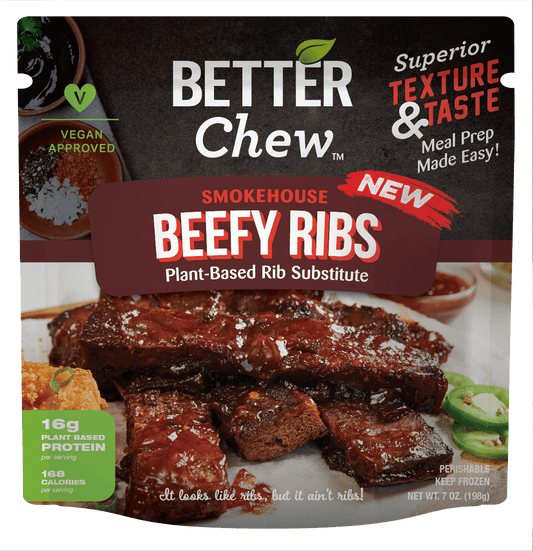 Better Chew, Plant-Based Smokehouse Beefy Ribs 7oz (Frozen)