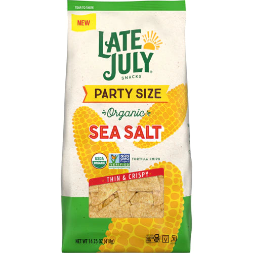 Late July, Party Size Restaurant Style Organic Sea Salt Tortilla Chips 14.75oz