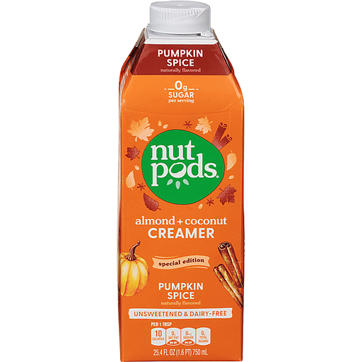 Nutpods, Almond+Coconut Creamer Pumpkin Spice Unsweetened 25.4oz (Chill)