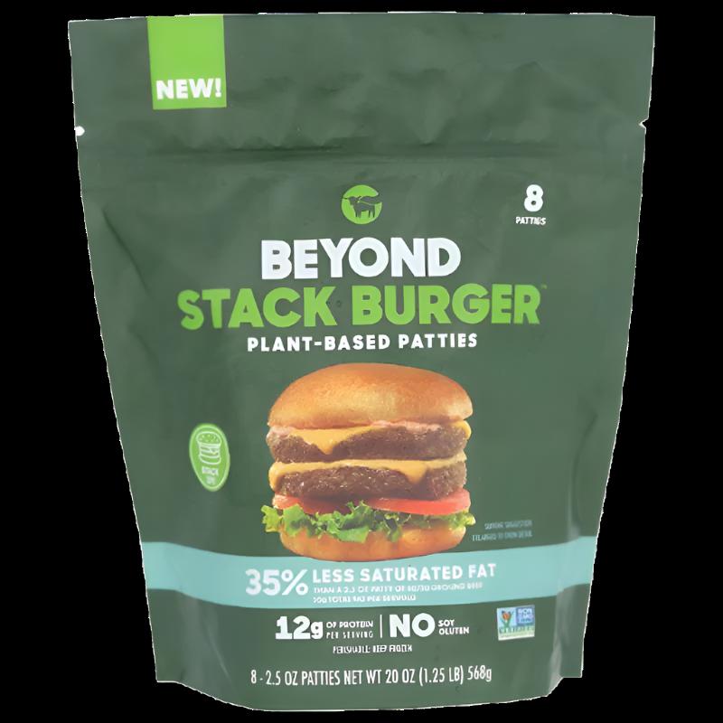 Beyond Meat, Beyond Stack Burger Plant-Based 8 Patties 20oz (Frozen)