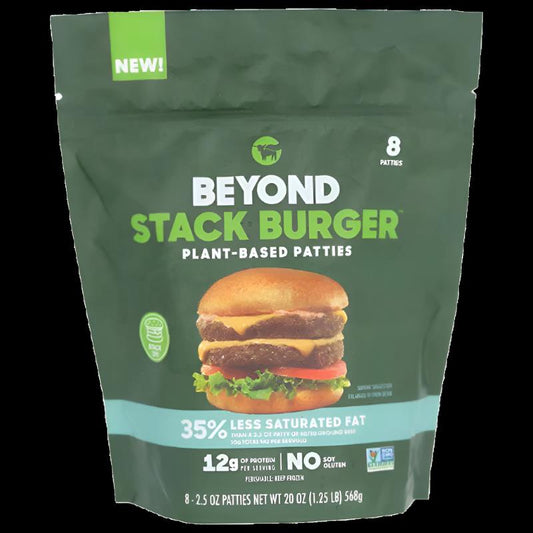 Beyond Meat, Beyond Stack Burger Plant-Based 8 Patties 20oz (Frozen)