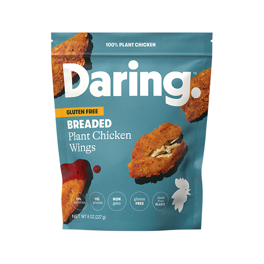 Daring, Gluten-Free Breaded Plant Chicken Wings 8oz (Frozen)