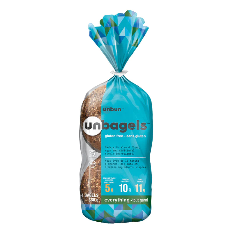 Unbun, Gluten Free Everything Bagels 12.7oz (Frozen)