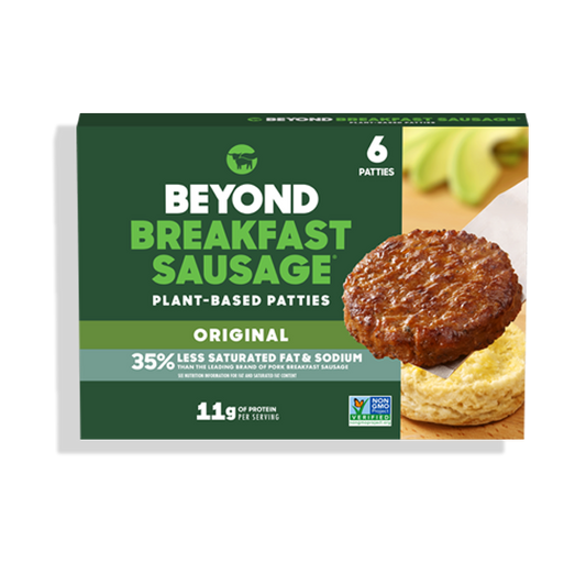 Beyond Meat, Beyond Breakfast Sausage Patty Classic 6patties 7.4oz (Frozen)
