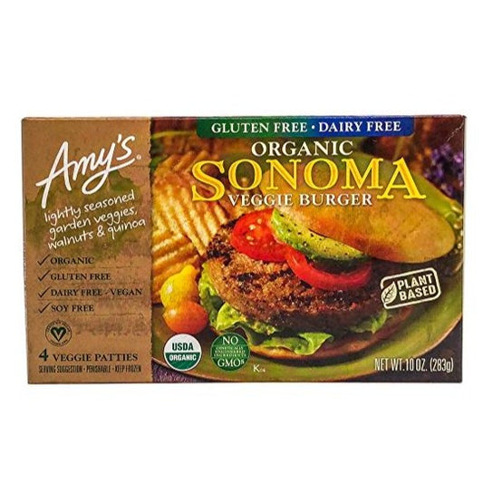 [Discon] Amy's, Gluten Free Sonoma Veggie Burger 4ct 10oz (Frozen) "best by 31 Mar 23"