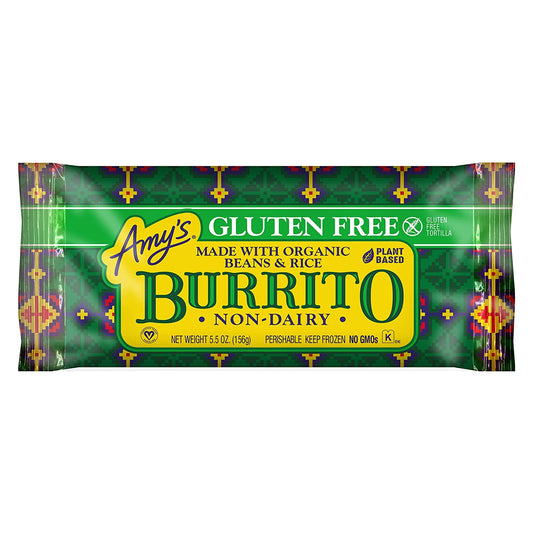 Amy's, Gluten Free Bean & Rice Burrito 5.5oz (Frozen)