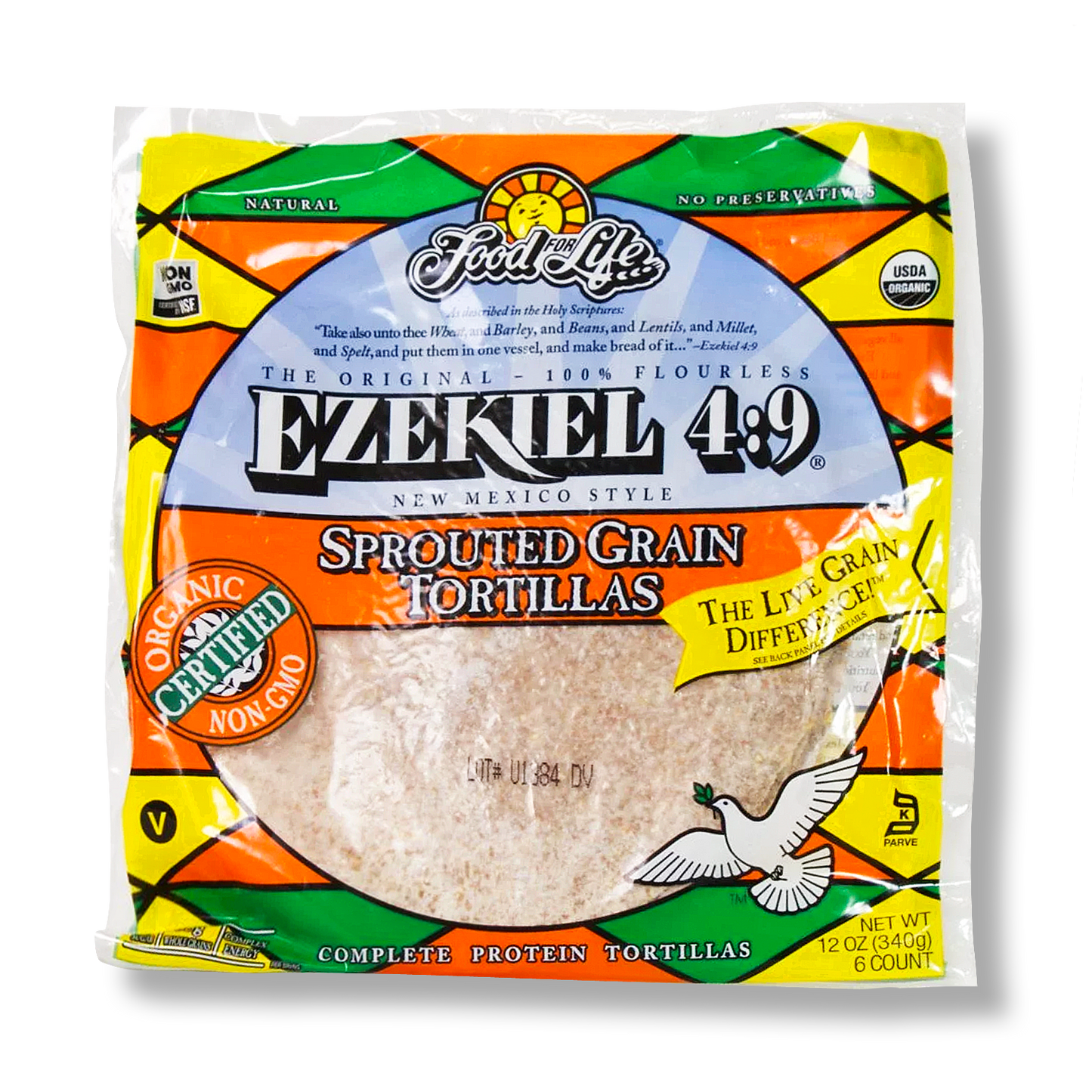 Food For Life, Ezekiel 4:9 Sprouted Whole Grain Tortillas 6ct (Frozen)