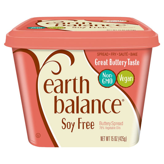 Earth Balance, Dairy Free Soy Free Buttery Spread 15oz (Chill) “best by 21Aug25”