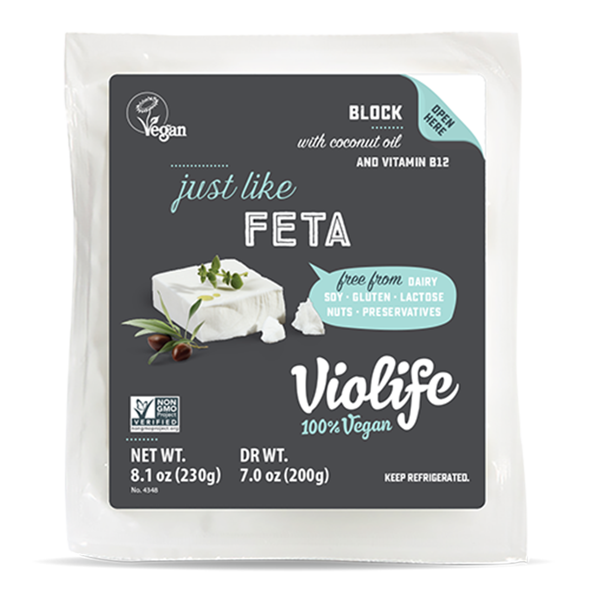 Violife, just like Feta Block Vegan Feta Cheese 8.1oz (Chill