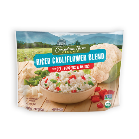 [Cascadian Farm Organic, Riced Cauliflower Blend with Bell Pepper and Onion 12oz (Frozen) “best by 15 Dec 2023”