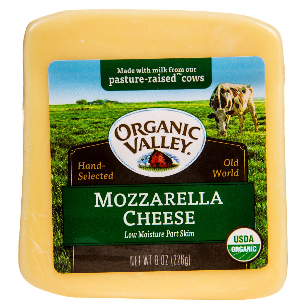 Organic Valley, Low Moisture Mozzarella Part Skim Cheese 8 oz (Chill)