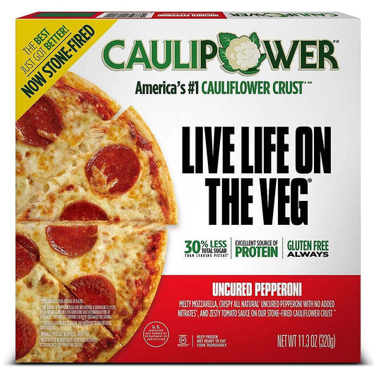 Caulipower, Gluten Free Pepperoni Stone-fired Cauliflower Crust Pizza 11.3oz (Frozen)