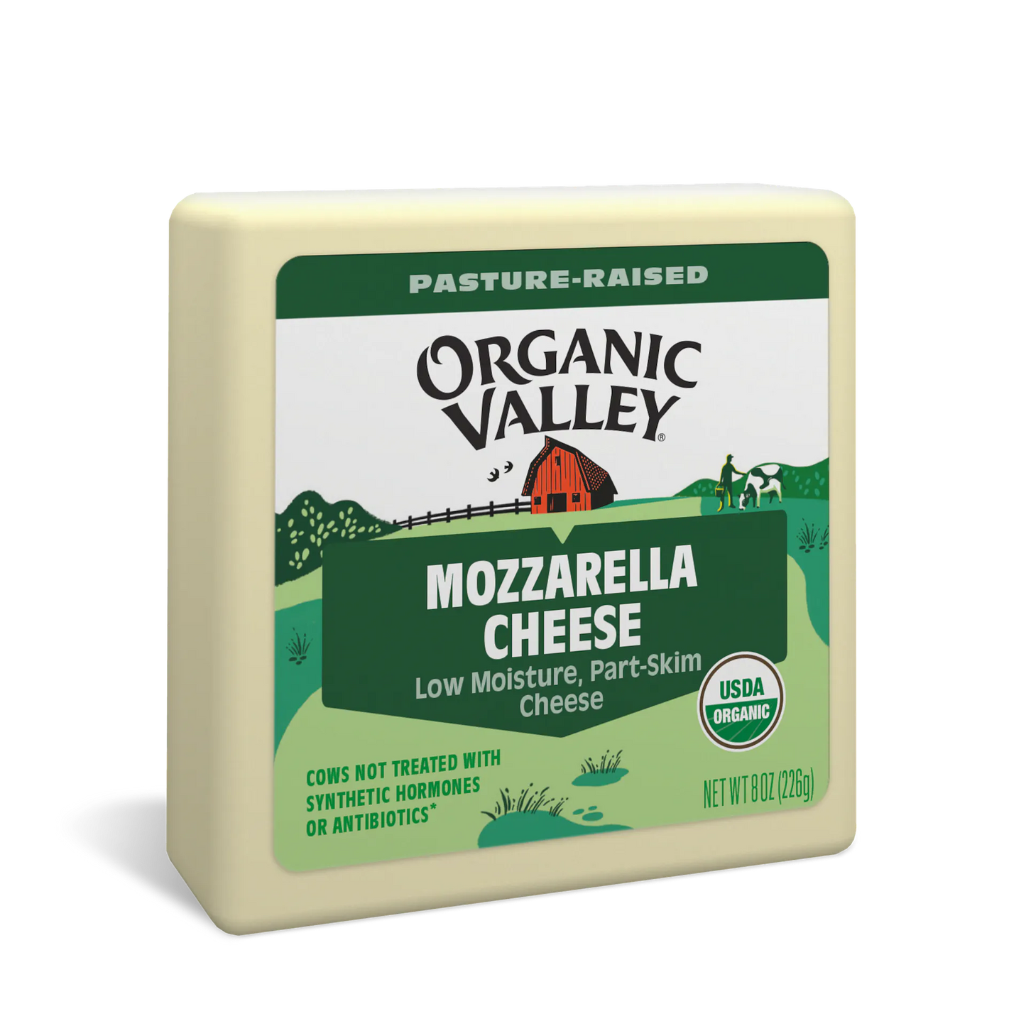 Organic Valley, Low Moisture Mozzarella Part Skim Cheese 8 oz (Chill)