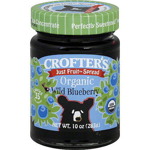 Crofter's Organic, Just Fruit Spread Organic Wild Blueberry 10oz