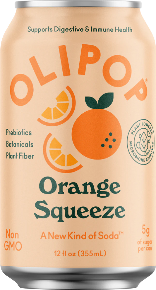 OLIPOP, Orange Squeeze Sparkling Tonic 12oz (Chill)