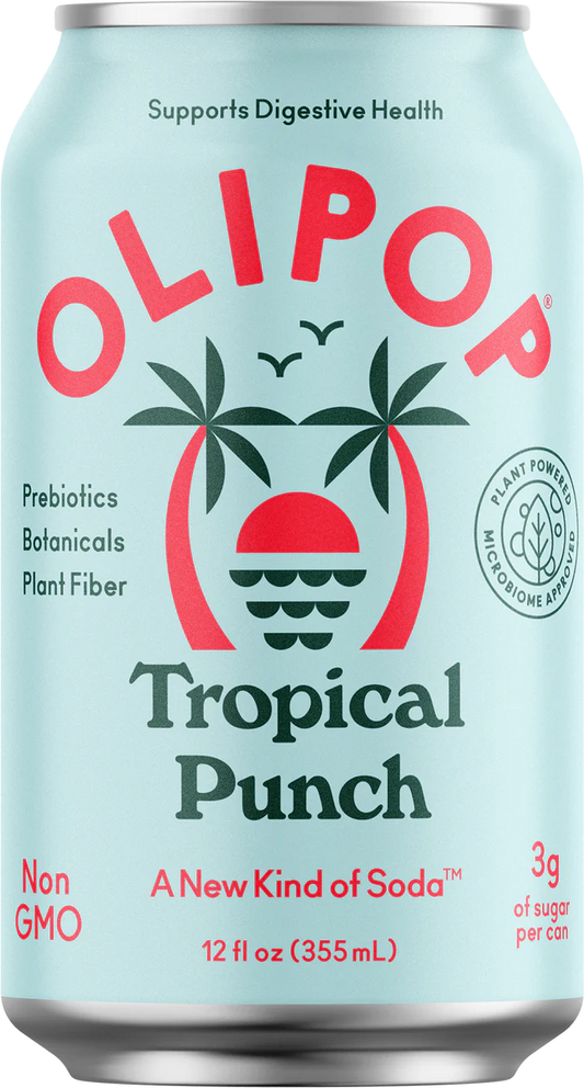 OLIPOP, Tropical Punch Sparkling Tonic 12oz (Chill)