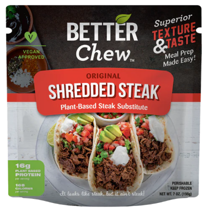 Better Chew, Plant-Based Original Shredded Steak 7oz (Frozen)