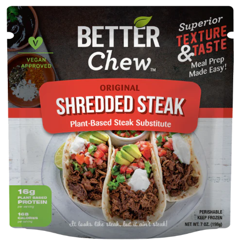 Better Chew, Plant-Based Original Shredded Steak 7oz (Frozen)