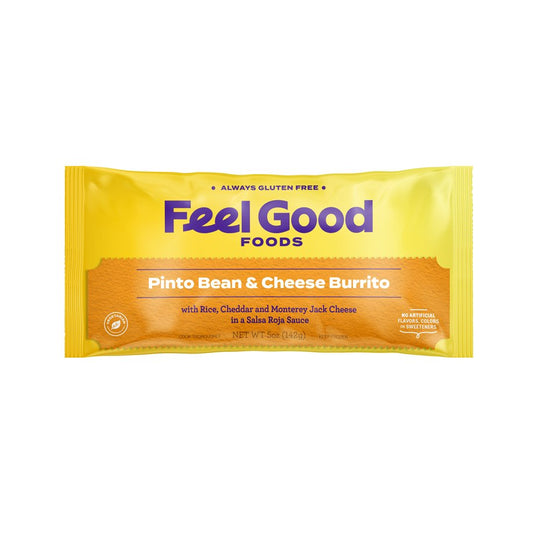 Feel Good Foods, Gluten Free Pinto Bean & Cheese Burrito 5oz (Frozen)