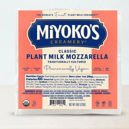 Miyoko's Creamery, Fresh Vegan Mozzarella 8oz (Chill)