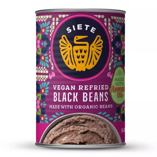 Siete, Vegan Refried Black Beans 16oz