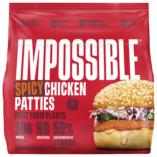 [Promo] Impossible, Plant Based Chicken Patties Spicy 13.5oz (Frozen)