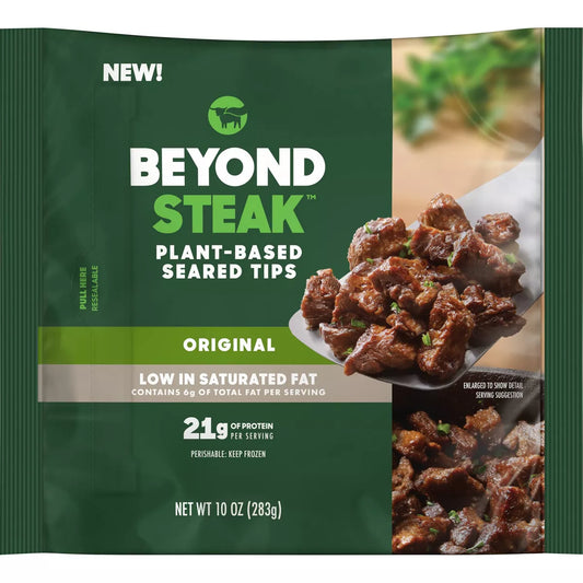Beyond Meat, Plant-based Steak Tips 10oz (Frozen)