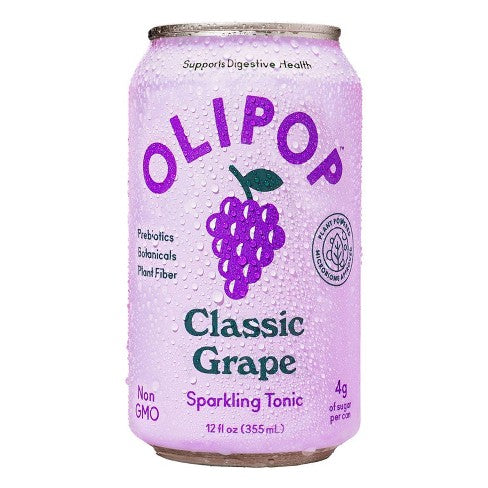 OLIPOP, Classic Grape Sparkling Tonic 12oz (Chill)