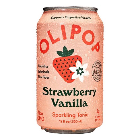 OLIPOP, Strawberry Vanilla Sparkling Tonic 12oz (Chill)