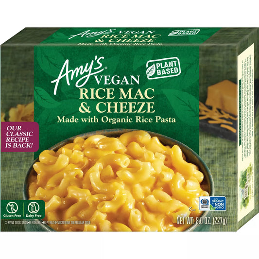 Amy's, Vegan Gluten Free Rice Mac and Cheese 8oz (Frozen)