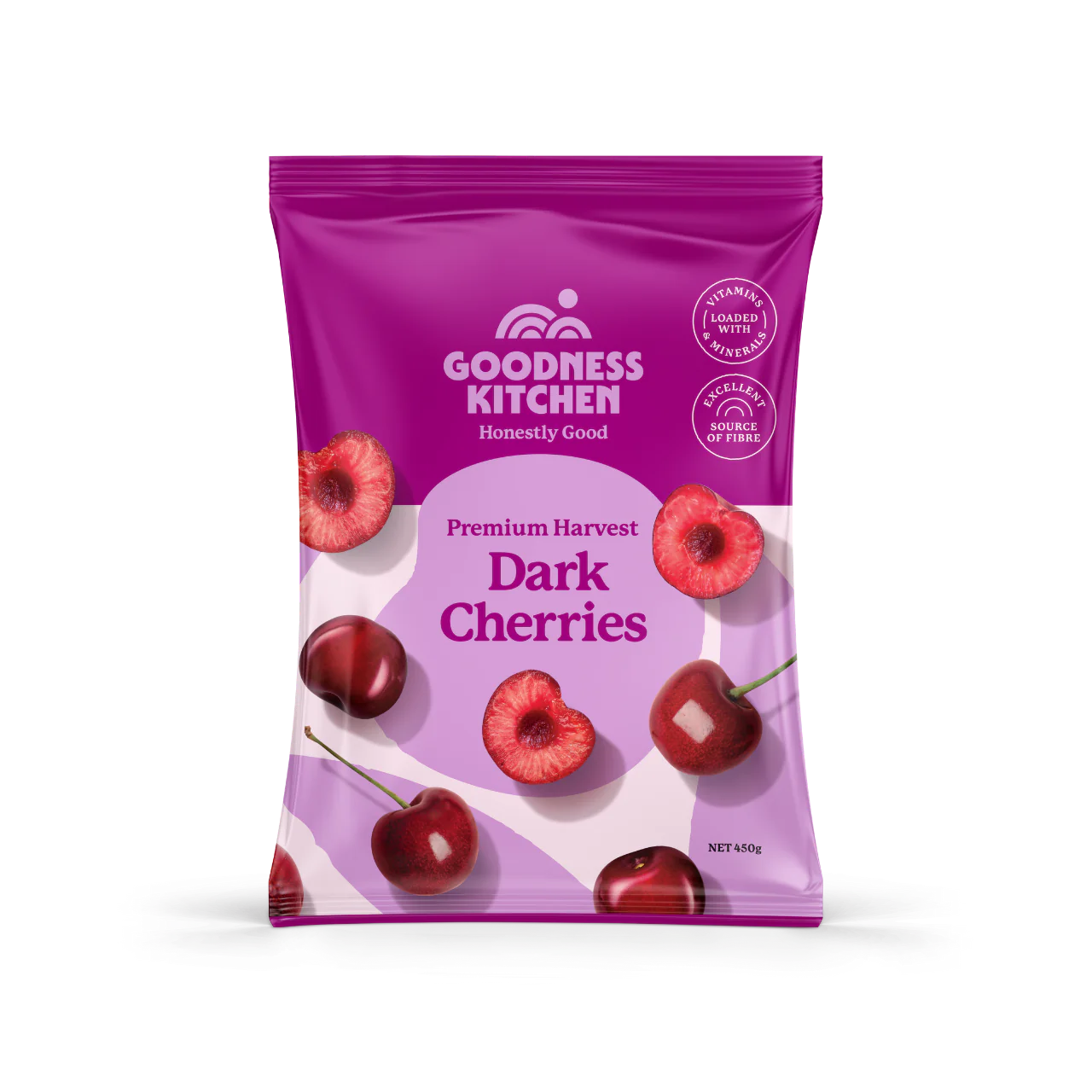 Goodness Kitchen, Dark Sweet Cherries 450g(Frozen)