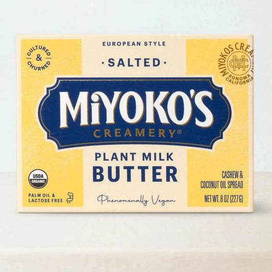 Miyoko's Creamery, European Style Salted Cultured Vegan Butter 8 oz (Chill)
