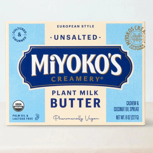 Miyoko's Creamery, European Style Unsalted Cultured Vegan Butter 8 oz (Chill) ‘best by 29/12/23’