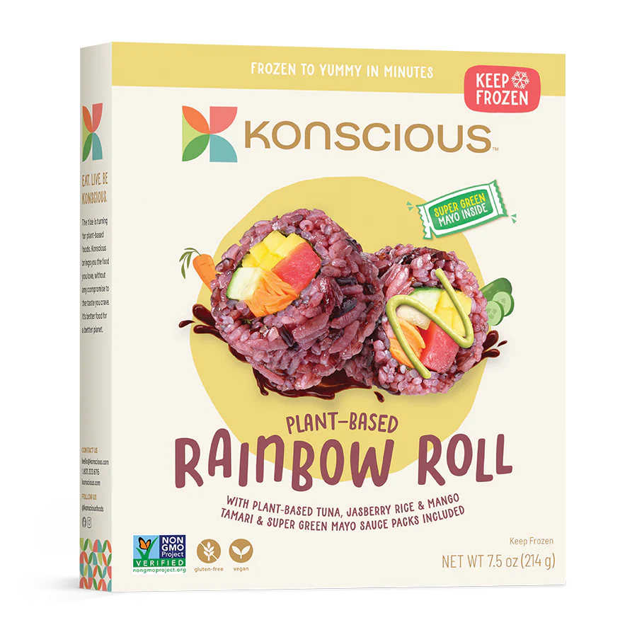 Konscious, Vegan Rainbow Roll with Tuna 7.5oz (Frozen)