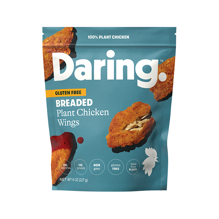 Daring, Gluten-Free Breaded Plant Chicken Wings 8oz (Frozen)