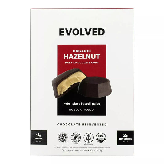 Evolved Chocolate, Hazelnut Butter Keto Cups 4.93oz (Chill)