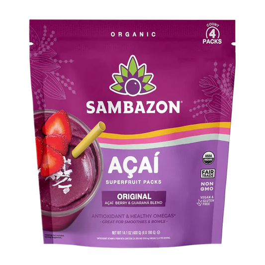 Sambazon, Acai Original Blend Superfruit Frozen Smoothie Packs 14.1 oz (Frozen)