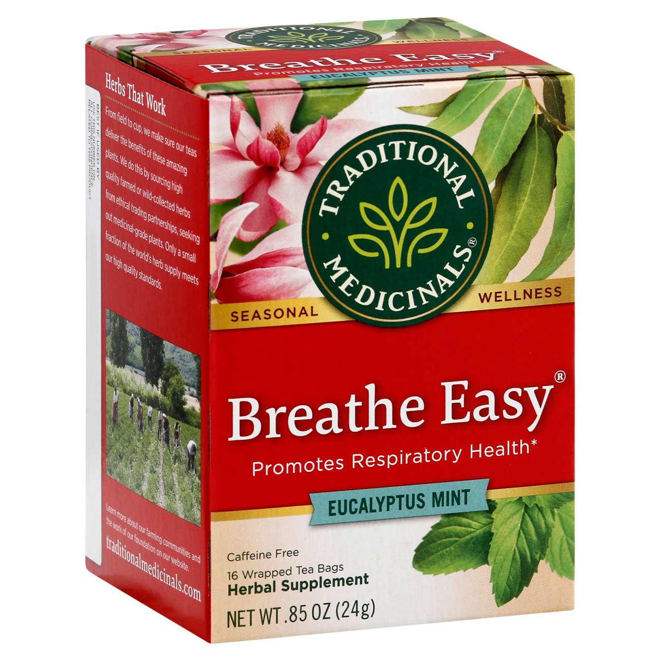 Traditional Medicinals, Breathe Easy Eucalyptus Mint 16Ct