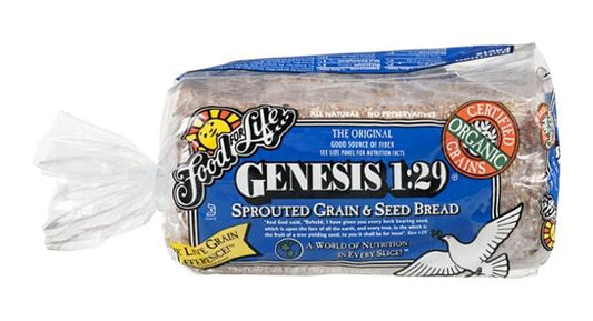 Food For Life, Genesis 1:29 Organic Sprouted Whole Grain and Seed Bread 24 oz (Frozen)