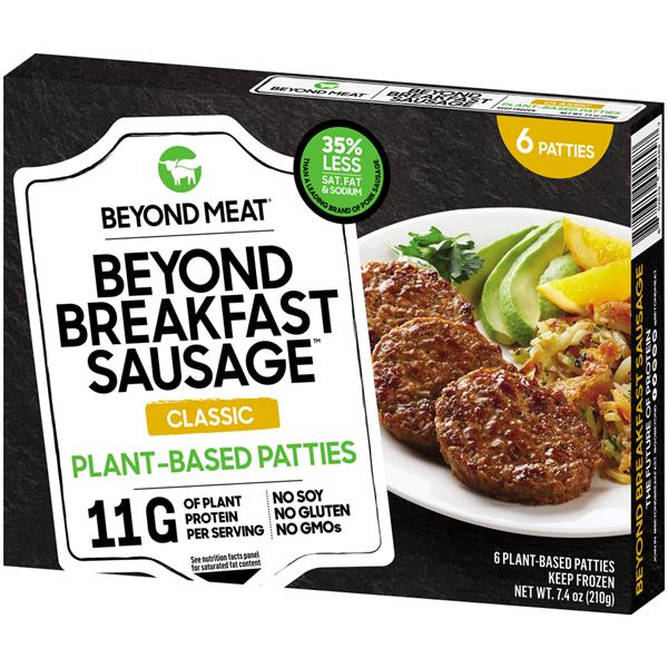 Beyond Meat, Beyond Breakfast Sausage Patty Classic 6patties 7.4oz (Frozen)