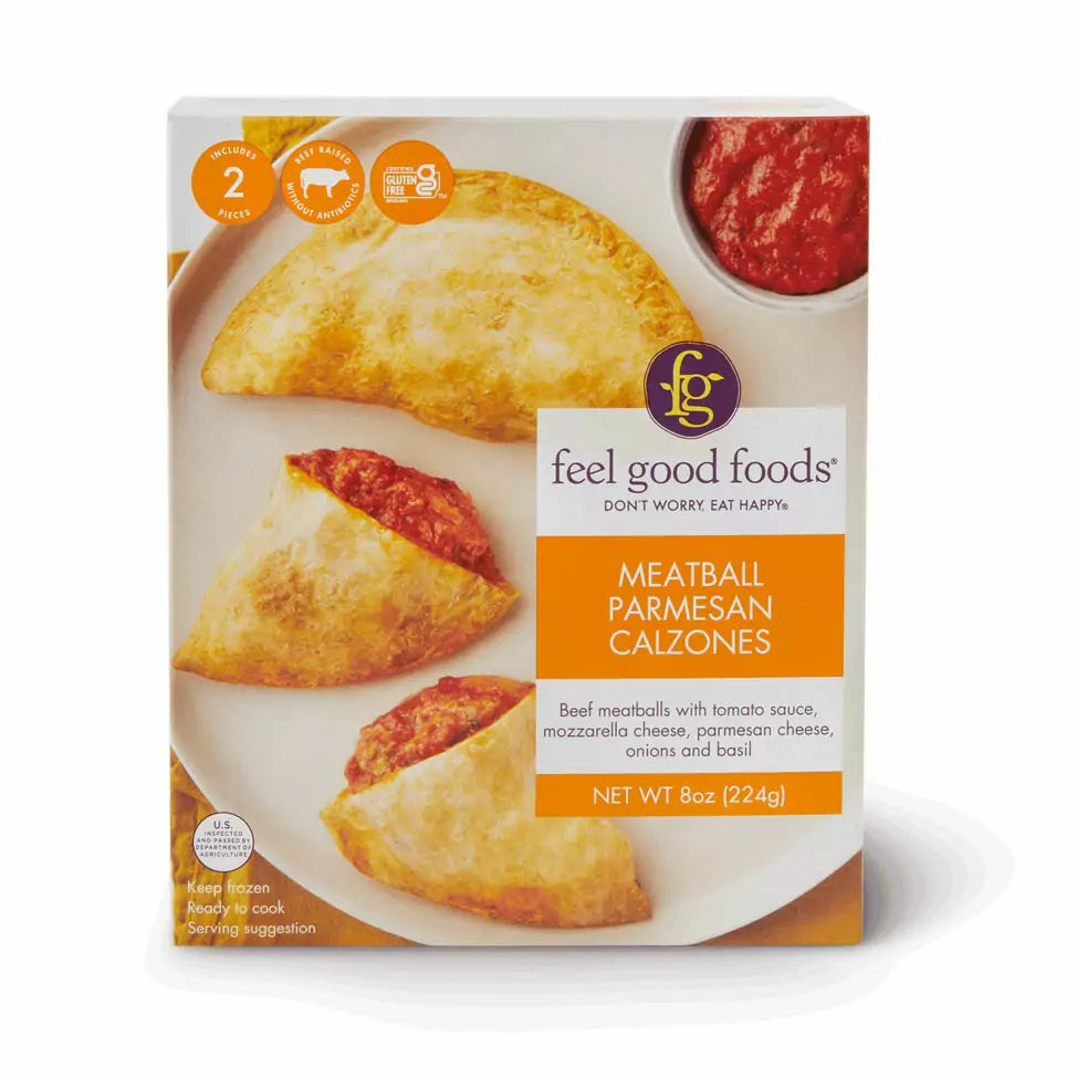 [Promo] Feel Good Foods, Gluten Free Meatball Parmesan Calzones 8oz (Frozen)