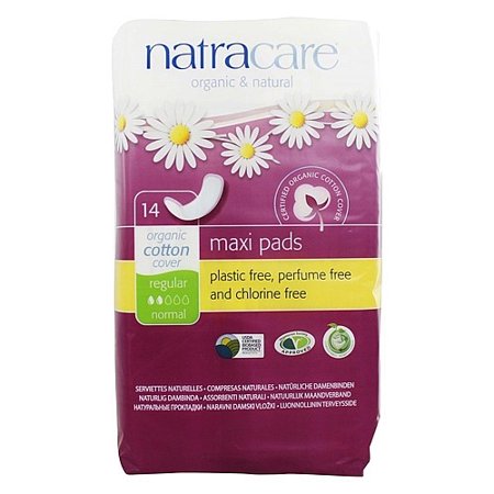 [Discon]Natracare, Organic and Natural Regular Natural Maxi Pads 14Ct