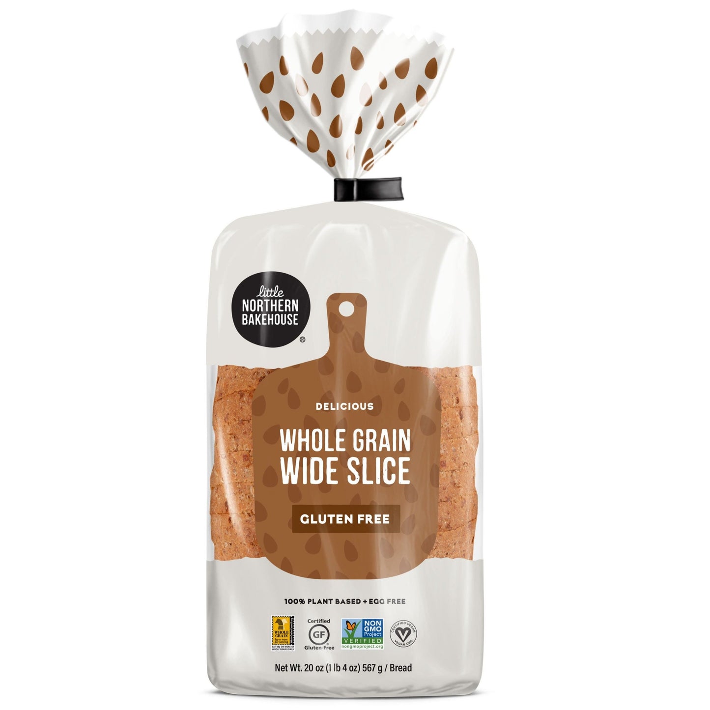 Little Northern Bakehouse, Gluten Free Whole Grain Wide Slice Bread 20oz (Frozen)