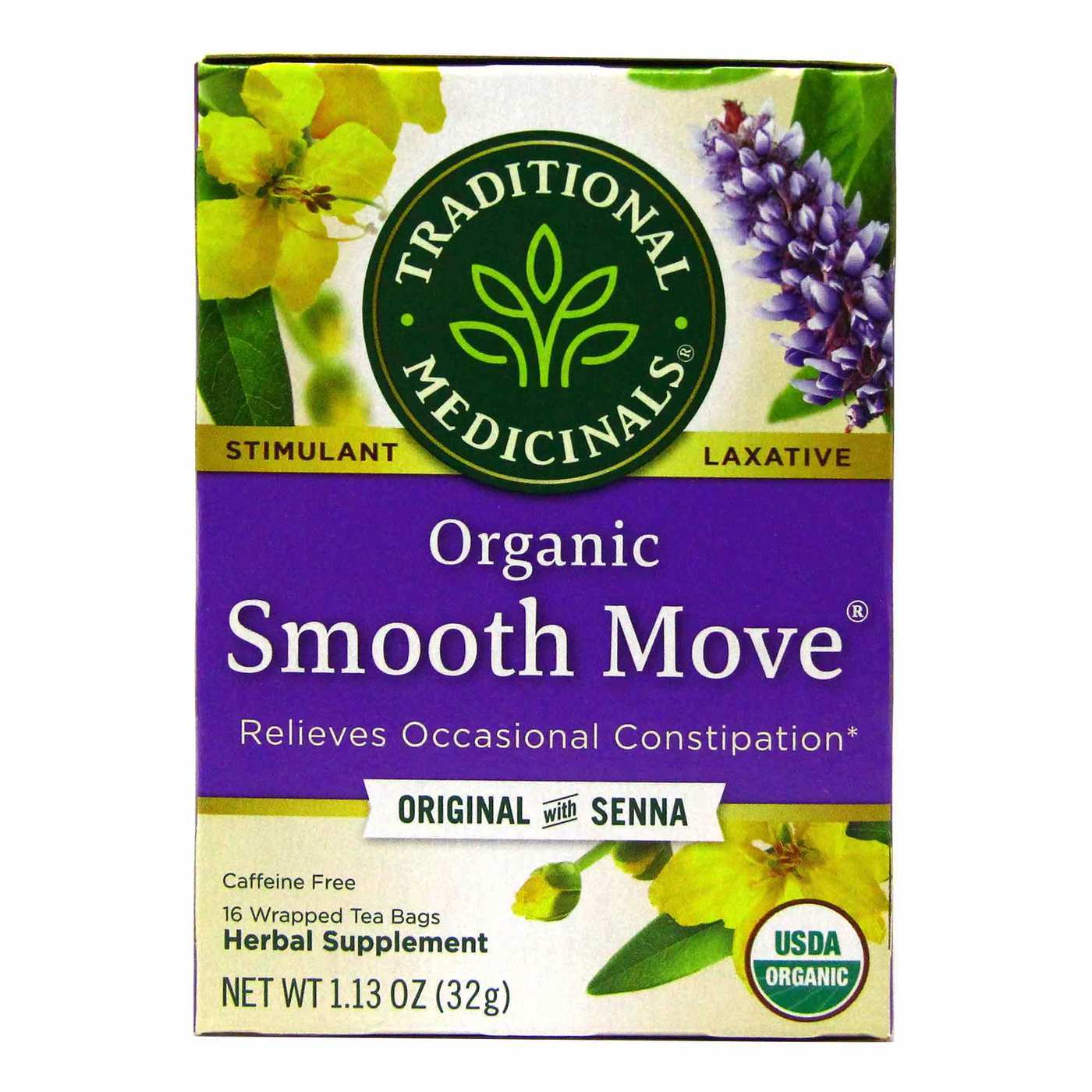 [Discon]Traditional Medicinals, Organic Smooth Move Original with Senna 16Ct